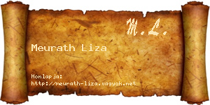 Meurath Liza névjegykártya